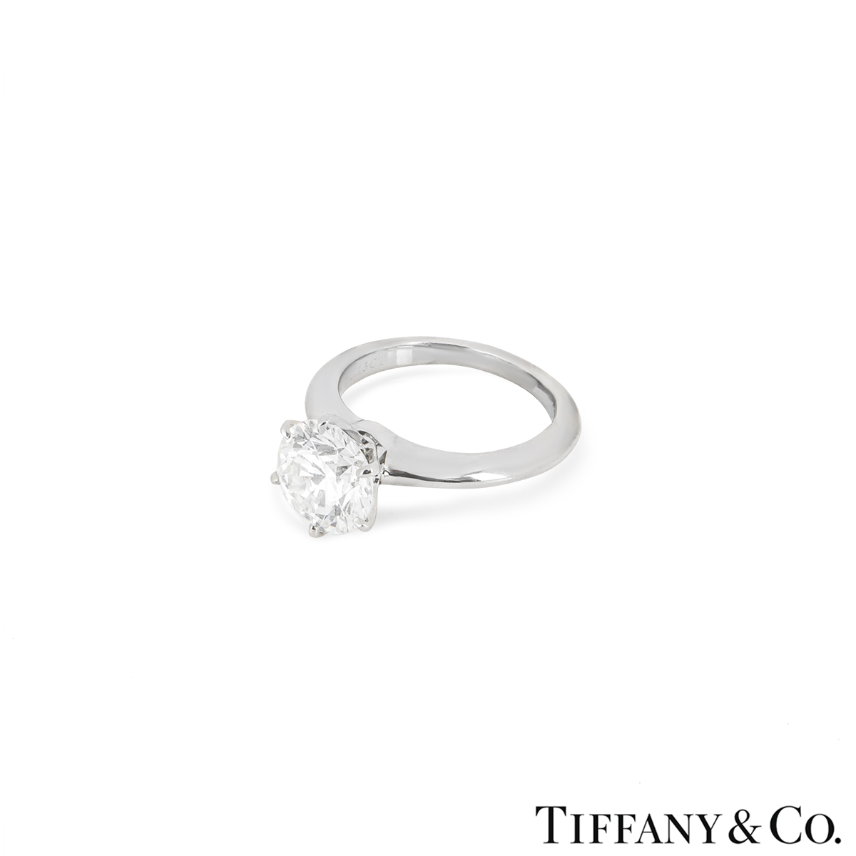 Tiffany & Co. Platinum Diamond Setting Ring 2.13ct H/VVS1 XXX